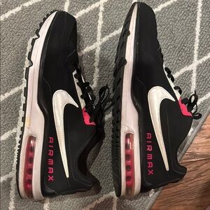Nike Black and Pink Air Max Sneakers